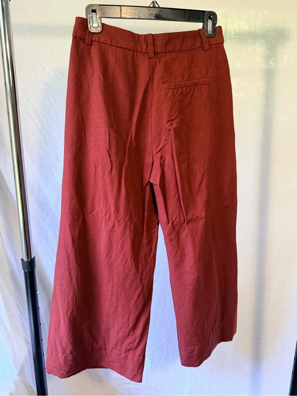 H&M Rust Red Linen-Blend Pant